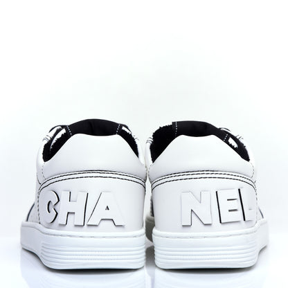 Chanel Calfskin Womens Logo Sneakers 36 White Black 11 of 11