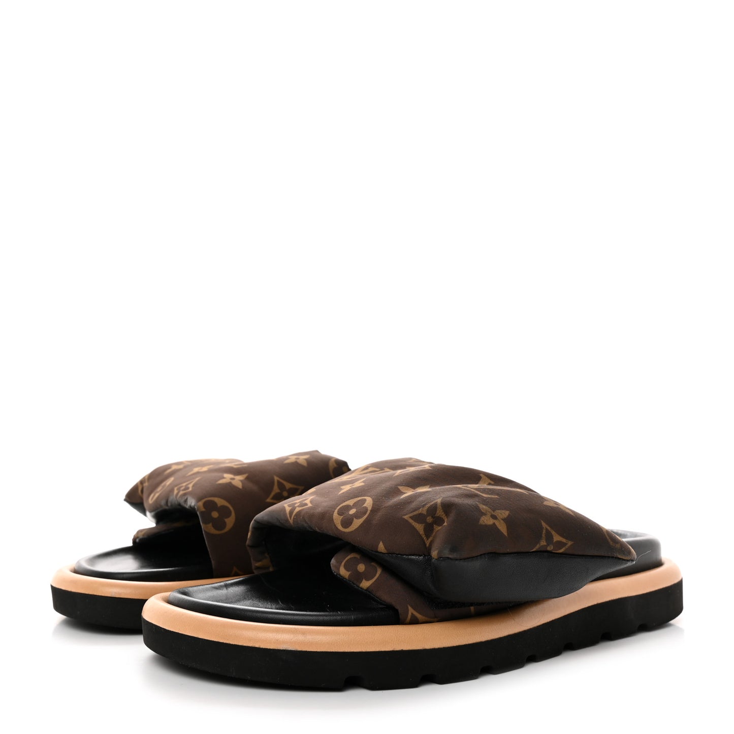 Nylon Monogram Pool Pillow Comfort Mule 40 Cacao Brown