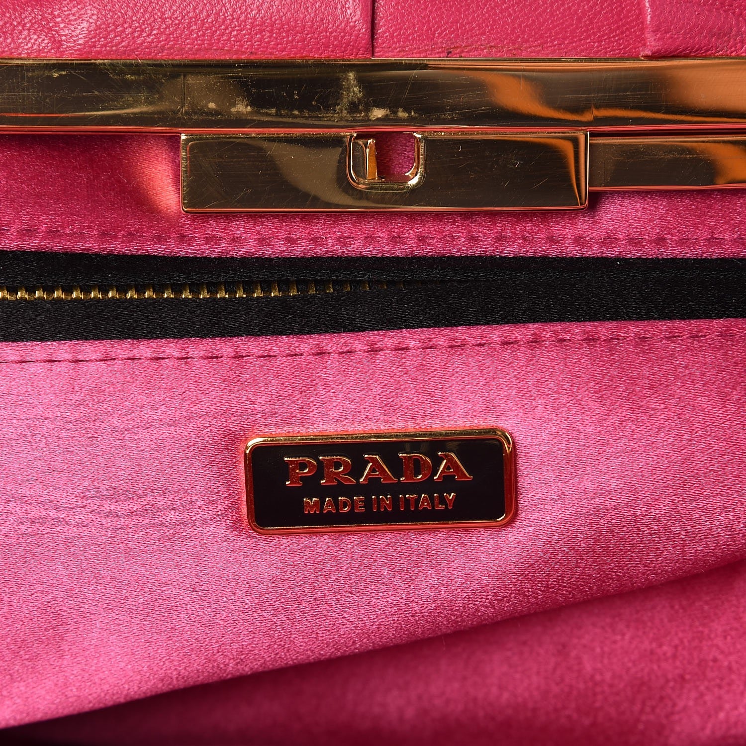 Prada Nappa Gold Clutch Peonia 6 of 8