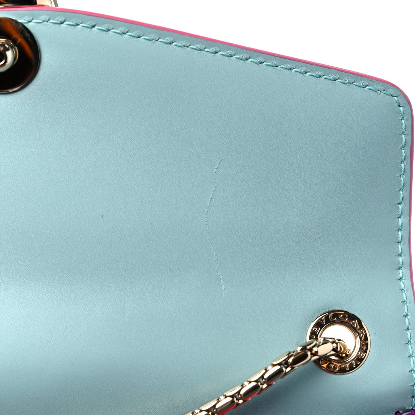 Calfskin Serpenti Forever Crossbody Bag Light Blue