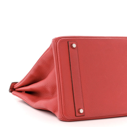 Hermes Taurillon Clemence Birkin 40 Rouge Venetian 9 of 11