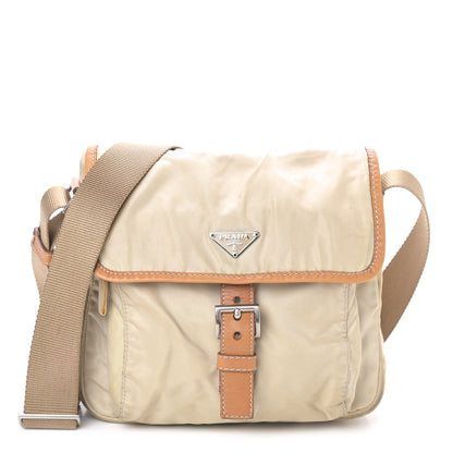 Prada Nylon Vela Flap Messenger Sabbia 1 of 8