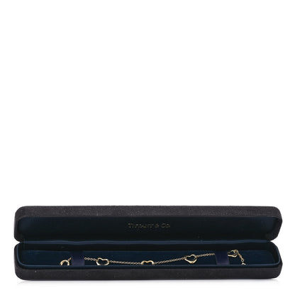Tiffany 18K Yellow Gold Elsa Peretti 5 Open Heart Bracelet 5 of 5