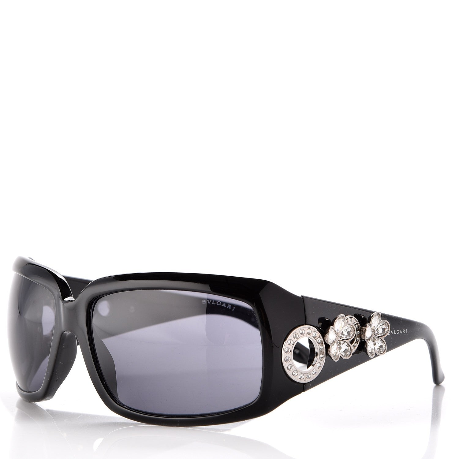Bulgari Flower Crystal 857-B Sunglasses Black 1 of 8
