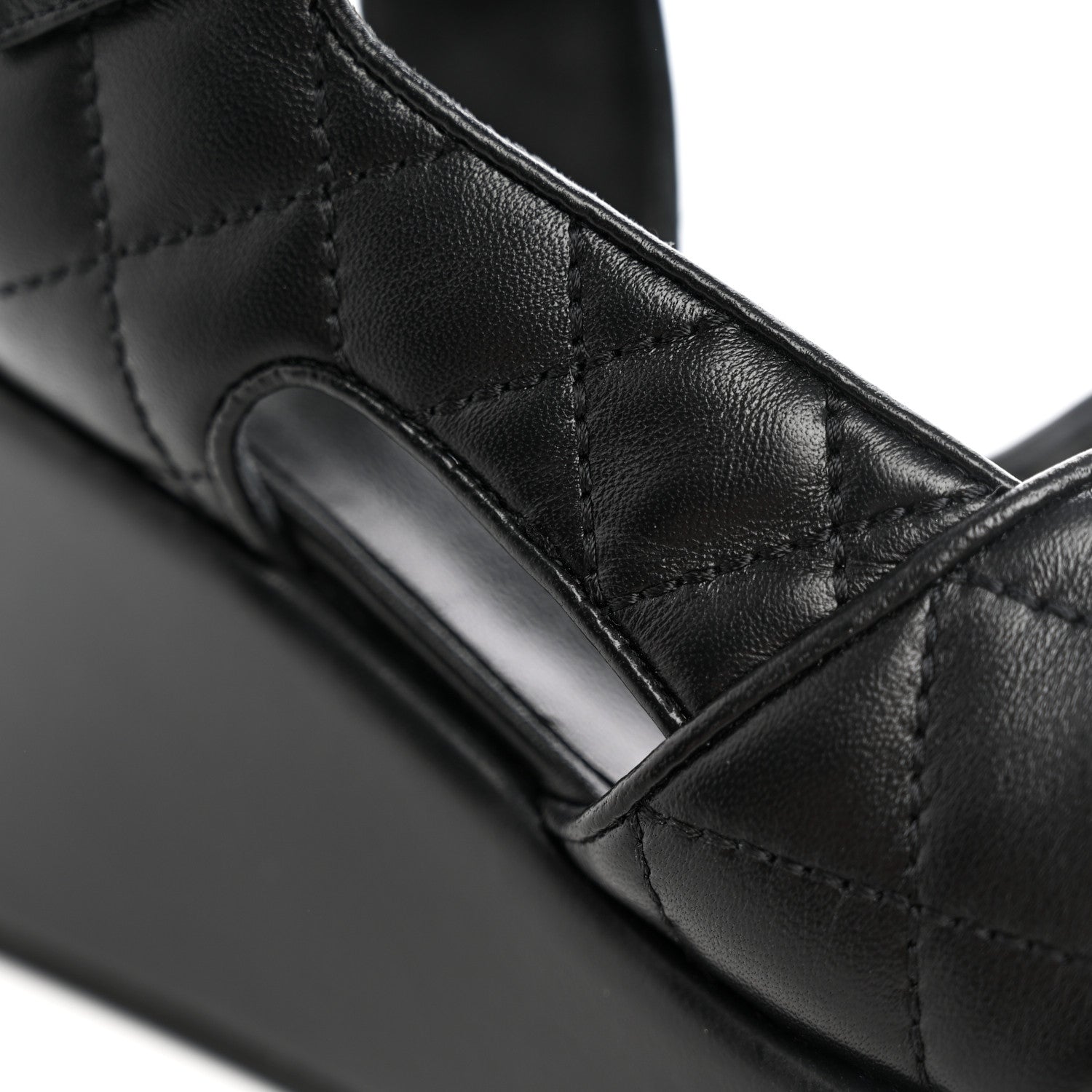Chanel Lambskin Quilted CC Platform Sandals 39 Black 12 of 12