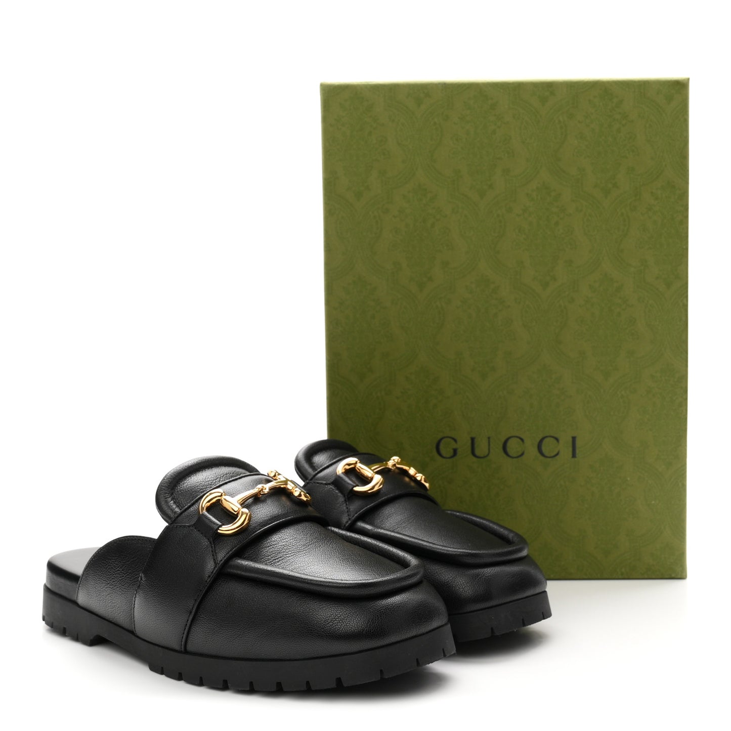 Goatskin Auroville Horsebit Mules 39.5 Black