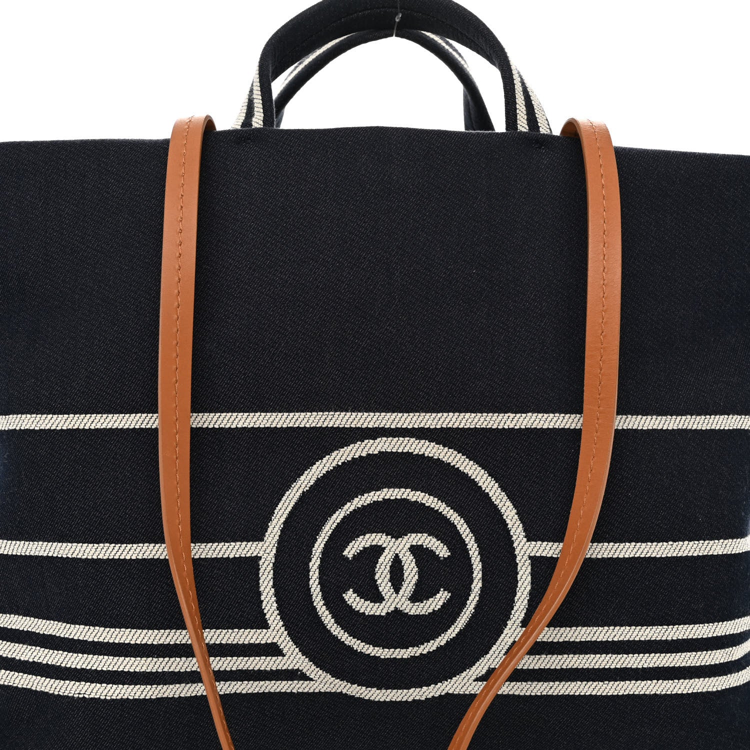 Chanel Denim Large Shopping Tote Blue 9 of 11