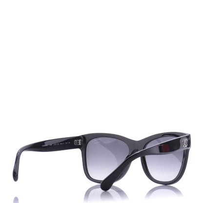 Chanel Acetate Polarized Square CC Sunglasses 5380 Black 4 of 11