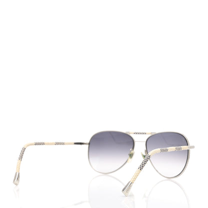 Louis Vuitton Damier Azur Conspiration Pilote Aviator Sunglasses Z0203U 4 of 8