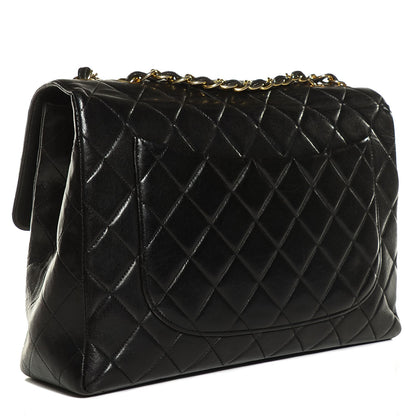 Chanel Lambskin Quilted Jumbo Flap Black 3 of 10