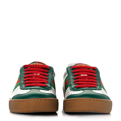 Gucci X DAPPER DAN Calfskin Suede GG Micro Monogram G74 Sneakers 36.5 Emerald Mystic White 3 of 10