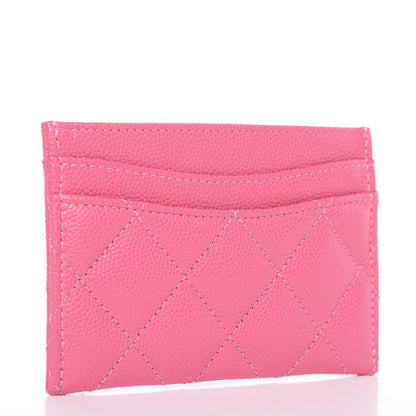 Chanel Caviar Quilted Card Holder Pink 3 of 10
