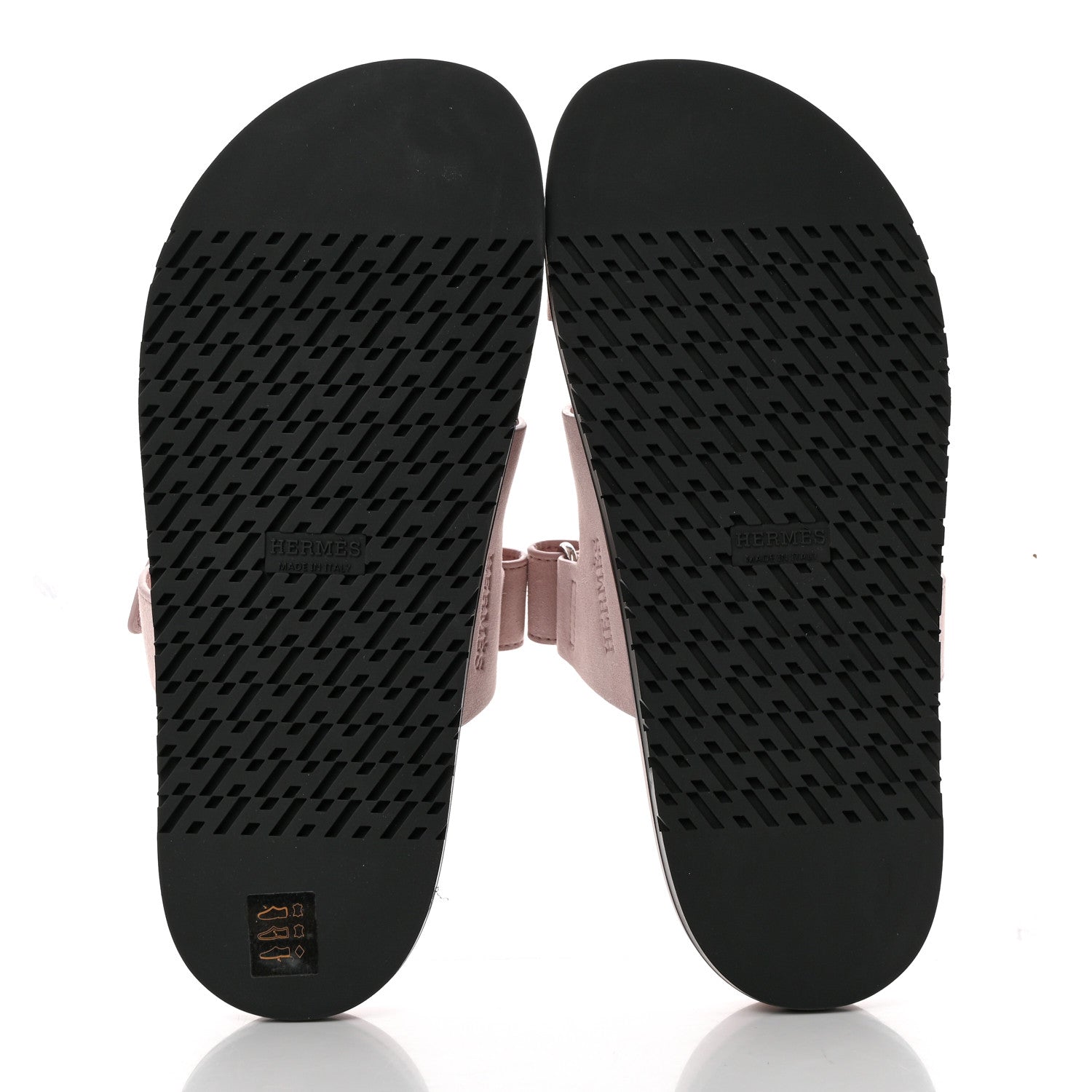 Hermes Suede Goatskin Womens Chypre Sandals 39 Rose Porcelaine 5 of 9