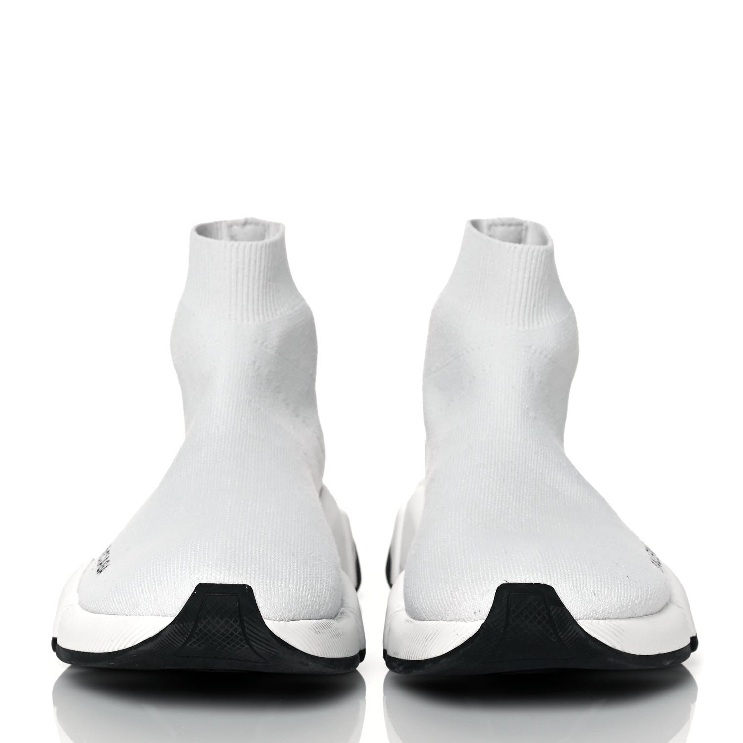 Balenciaga Technical 3D Recycled Knit Bi-Color Sole Womens Speed 2.0 Sneakers 35 White Black 2 of 10