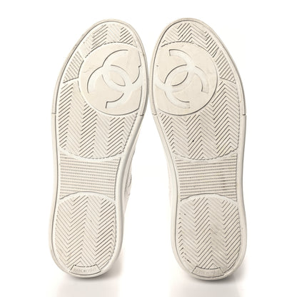 Chanel Calfskin CC Womens Sneakers 38 White 5 of 8