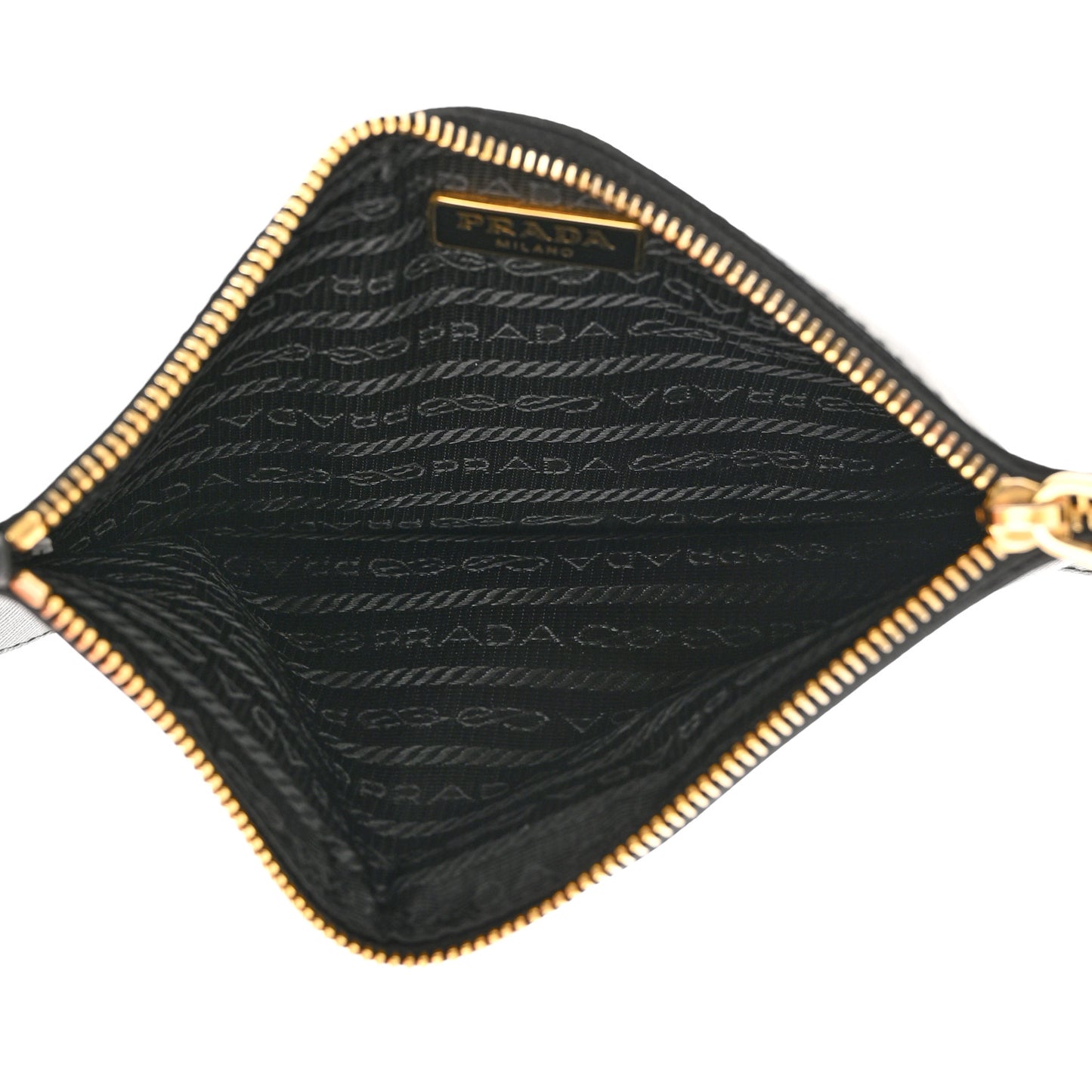 Saffiano Zip Pouch Black Black