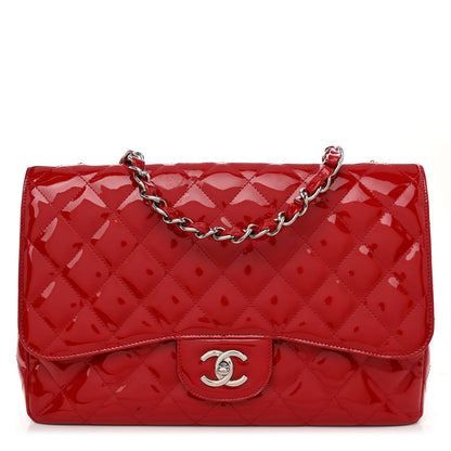 Chanel Patent Jumbo Single Flap Red 1 of 15