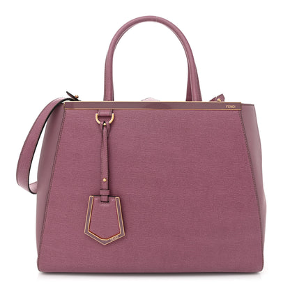 Fendi Vitello Elite Flamingo Regular 2Jours Tote Lilla Glicine 1 of 10