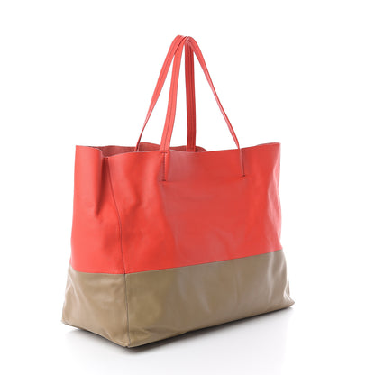 Celine Lambksin Horizontal Bi-Cabas Primary Red 2 of 8