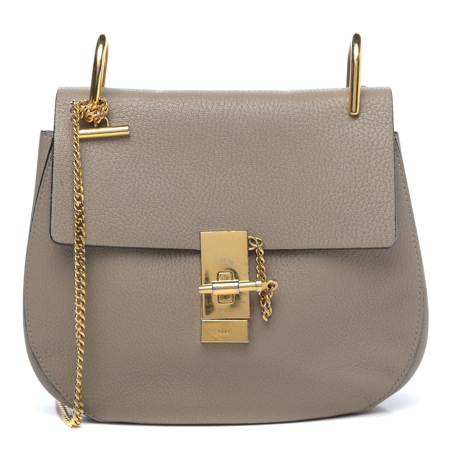 Chloe Grained Lambskin Drew Shoulder Bag Motty Grey 1 of 14