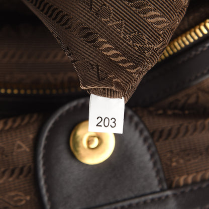 Prada Tessuto Nylon Soft Calf Shopping Tote Mimetico 7 of 9