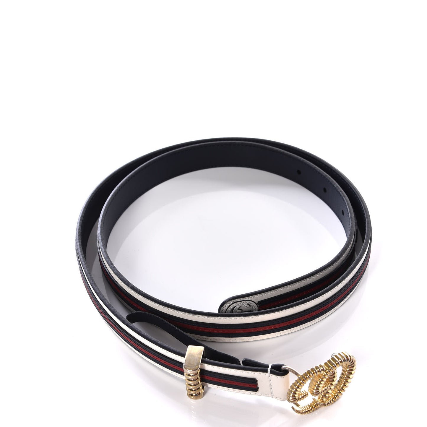 Calfskin Torchon Double G 20mm Belt 90 36 Off White Blue Red