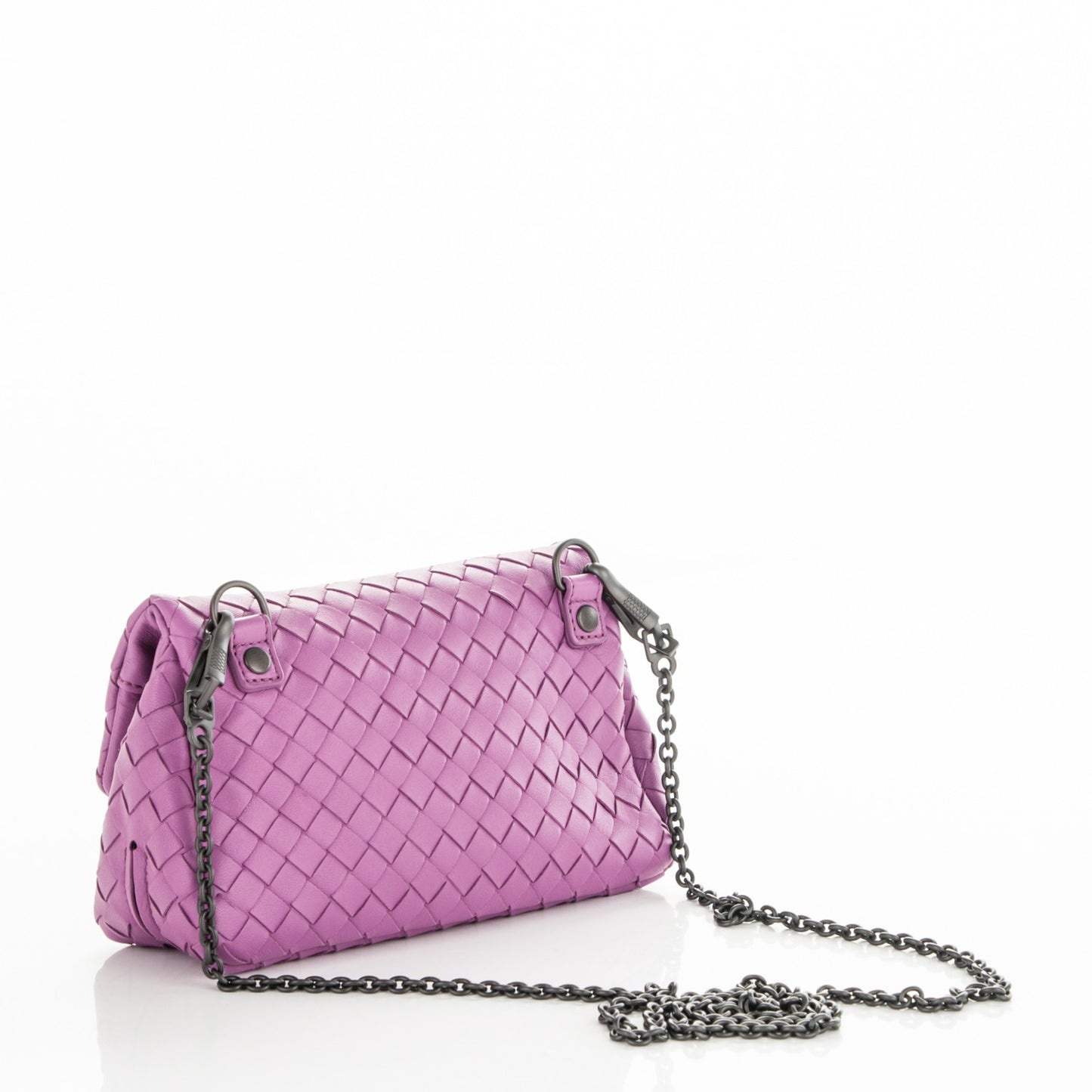 Nappa Intrecciato Mini Chain Messenger Peony