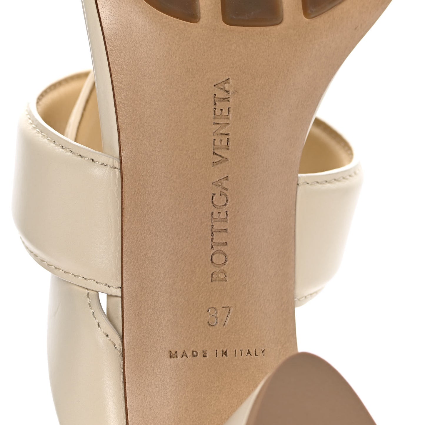 Vienna Calfskin The Band Cross Strap Mule Sandals 37 Sea Salt