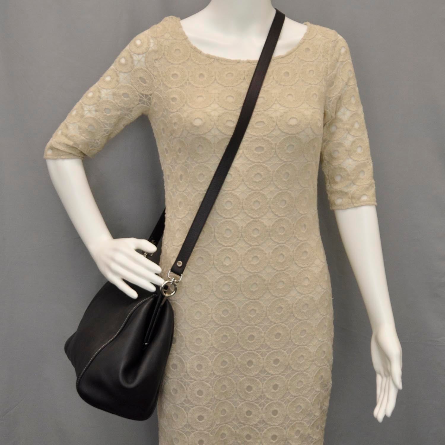 FASHIONPHILE MARNILeatherFrameShoulderBagBlack 2 of 7