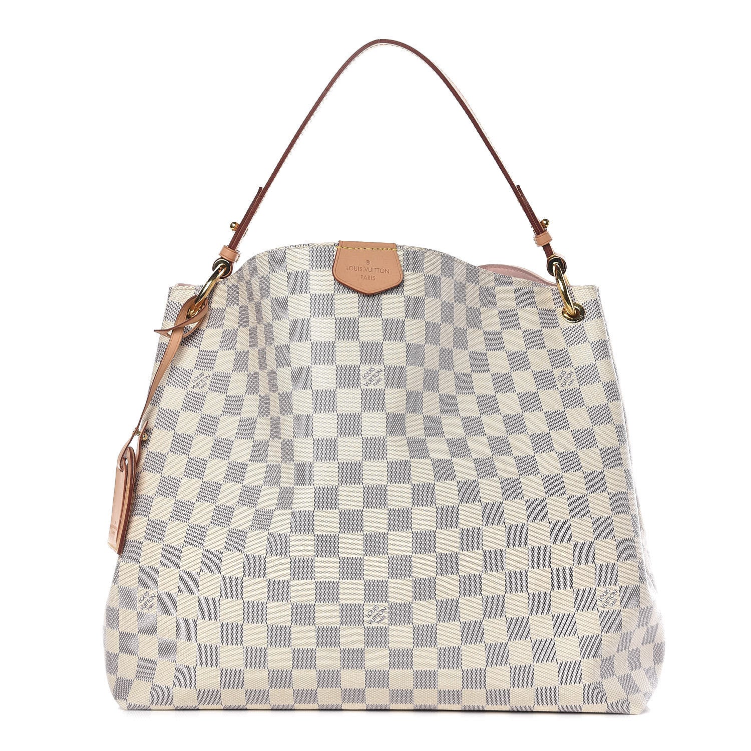 Louis Vuitton Damier Azur Graceful MM Rose Ballerine 1 of 13