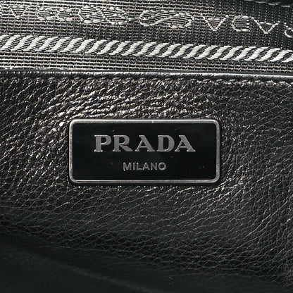 Prada Glace Calf Twin Pocket Tote Black 6 of 12
