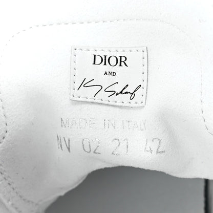 Christian Dior X KENNY SCHARF Technical Canvas Oblique Patch Mens B23 High Top Sneakers 42 White Blue 9 of 10