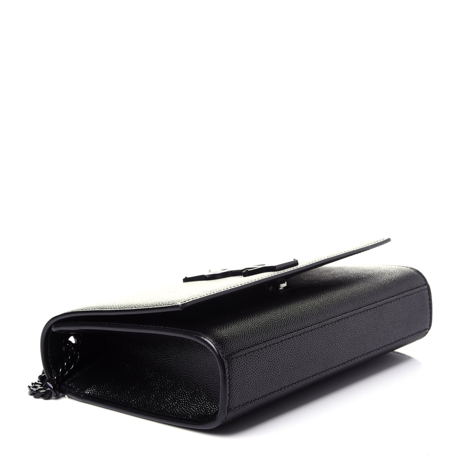 Saint Laurent Grain De Poudre Small Monogram Kate Satchel Black 4 of 11