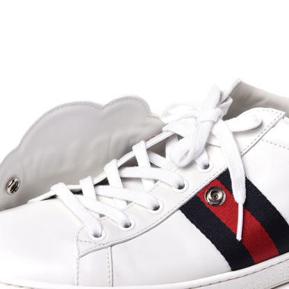 Gucci Calfskin Ayers Blind For Love Embroidered Womens Ace Sneakers 42 White 11 of 12