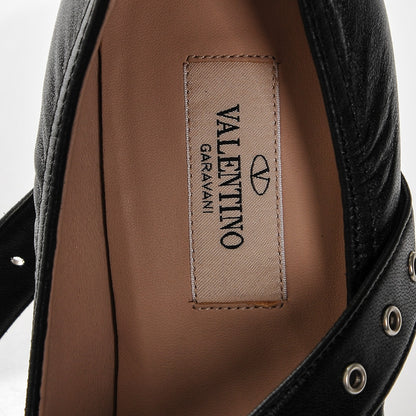 Valentino Garavani Nappa Love Latch Cross Strap 100mm Pumps 38 Black 8 of 8