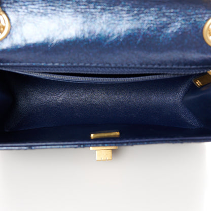 Chanel Iridescent Aged Calfskin Quilted 2.55 Reissue Mini Flap Navy 5 of 11