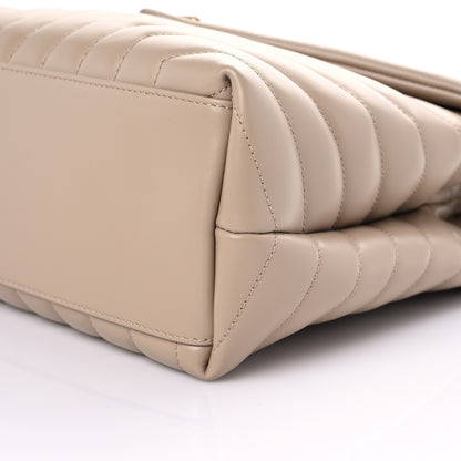 Saint Laurent Calfskin Y Quilted Monogram Medium Loulou Chain Satchel Dark Beige 10 of 10