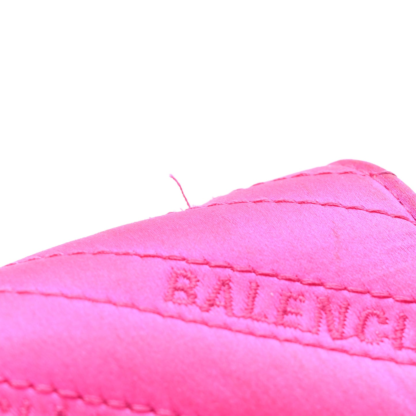Satin Jacquard Logo Matelasse BB Wallet On Chain Fuchsia