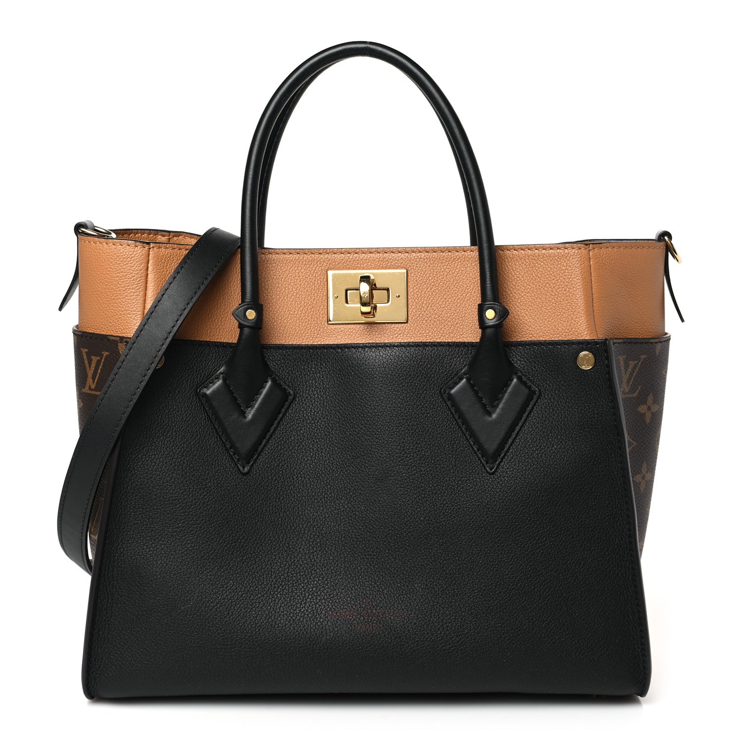 Calfskin Monogram On My Side Black