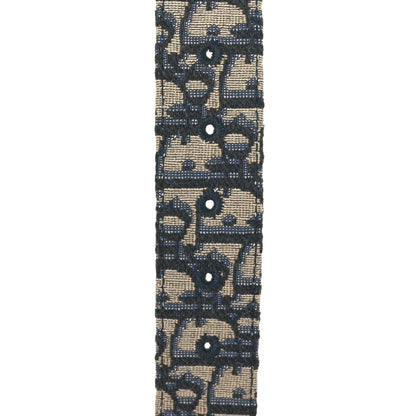 Christian Dior Oblique 30 Montaigne 35mm Belt 85 34 Blue 4 of 4