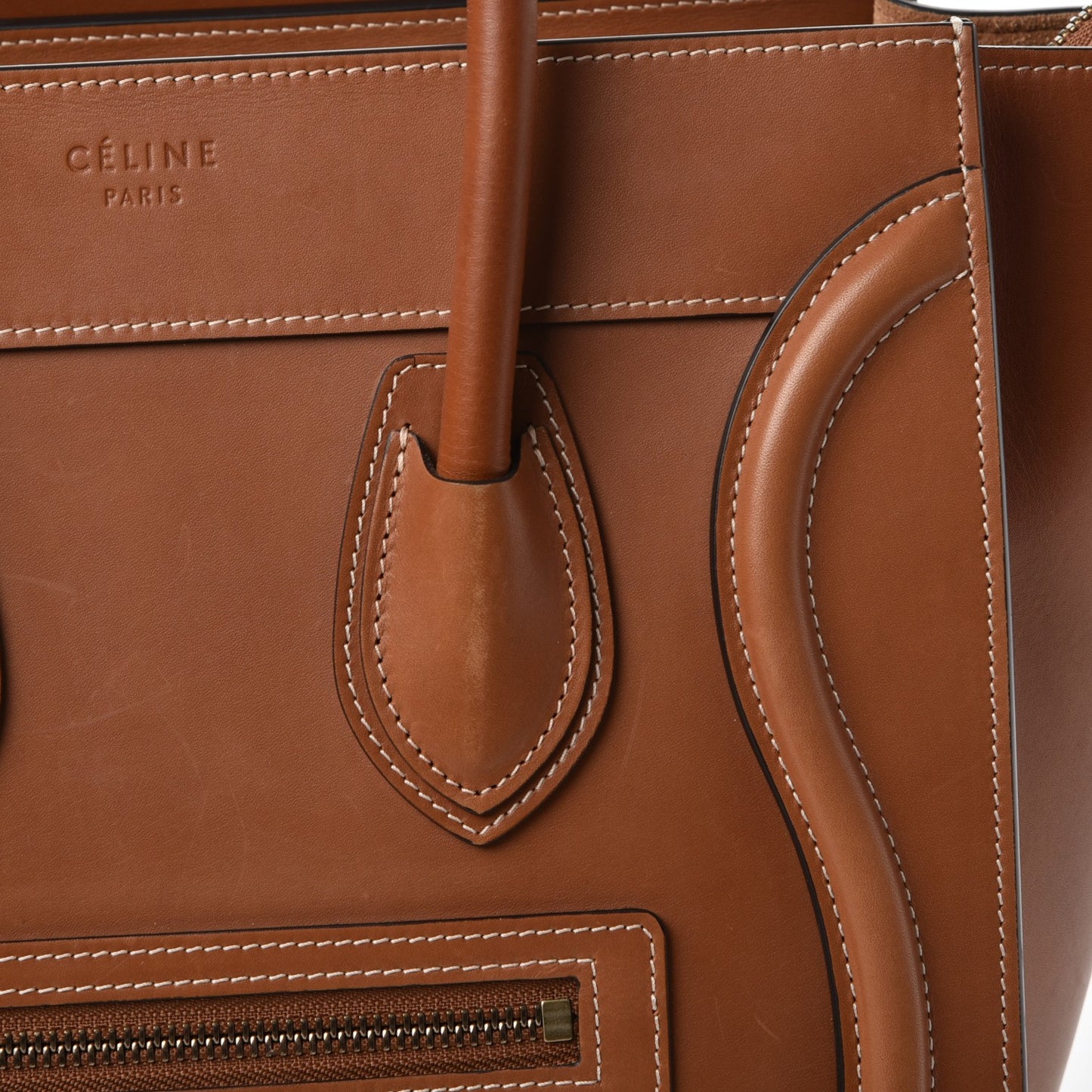 Natural Calfskin Micro Luggage Tan