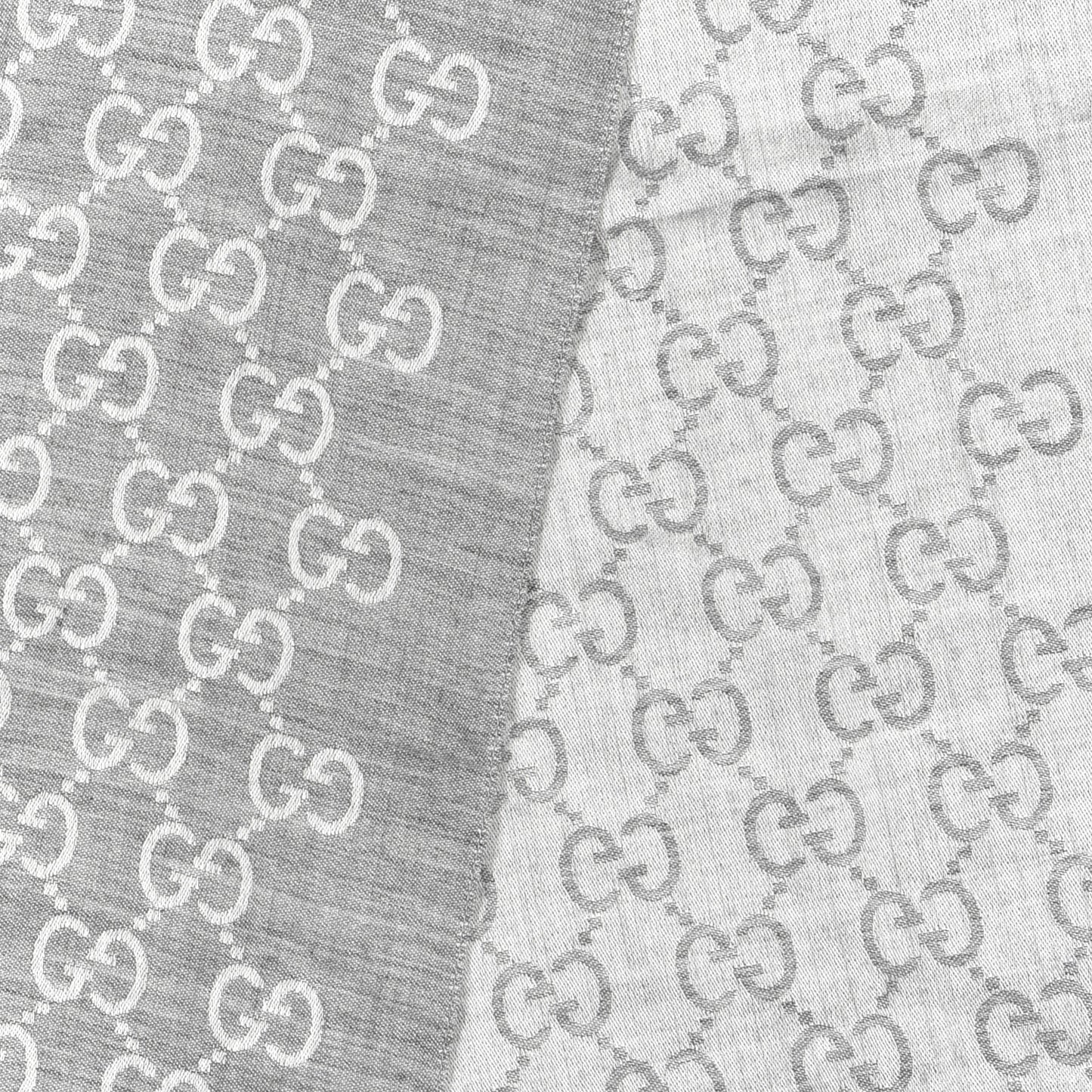 Wool Silk GG Monogram GGNat Scarf Lead