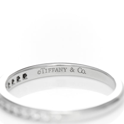 Tiffany Platinum Diamond Half Circle Wedding Band Ring 49 5 4 of 6