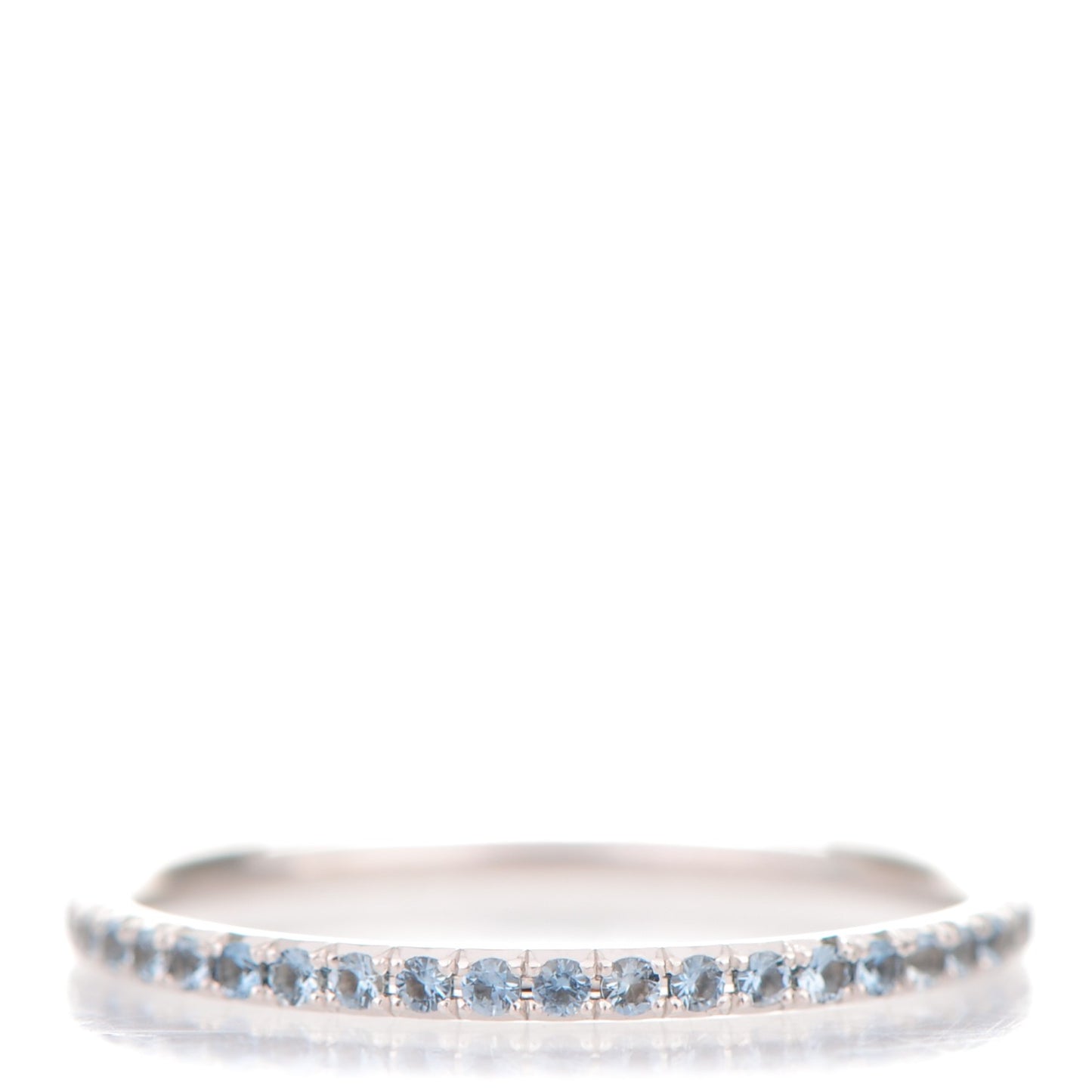 18K White Gold Aquamarine Metro Ring 7