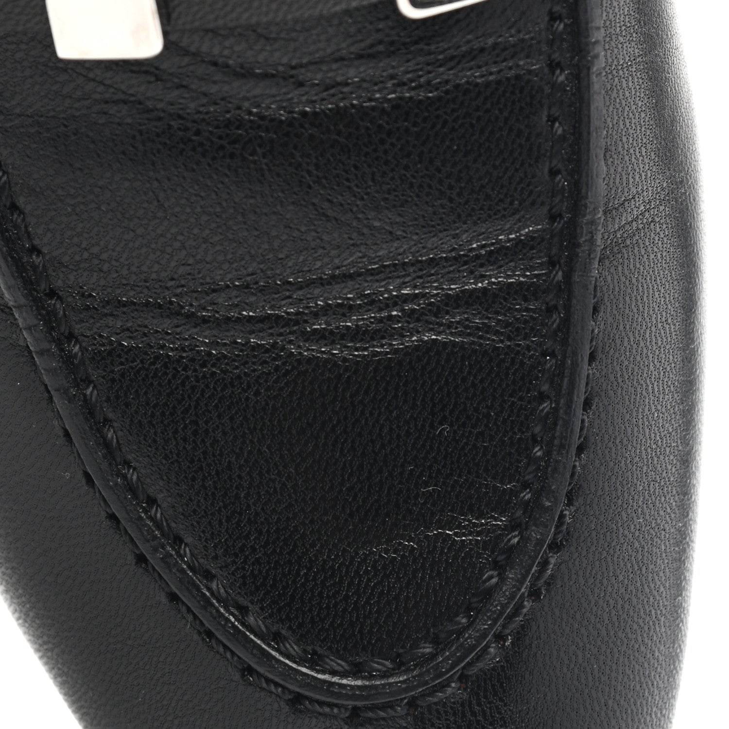 Hermes Goatskin Womens Paris Loafers 36 Black 9 of 11