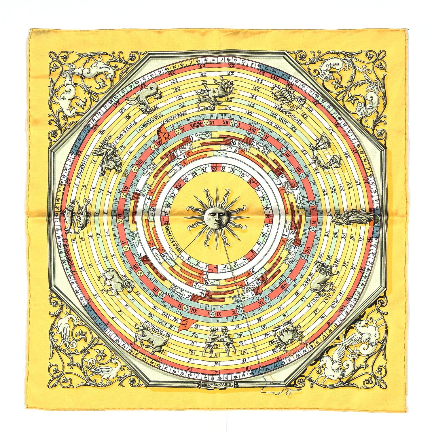 Hermes Silk Dies Et Hore Scarf 45 1 of 3
