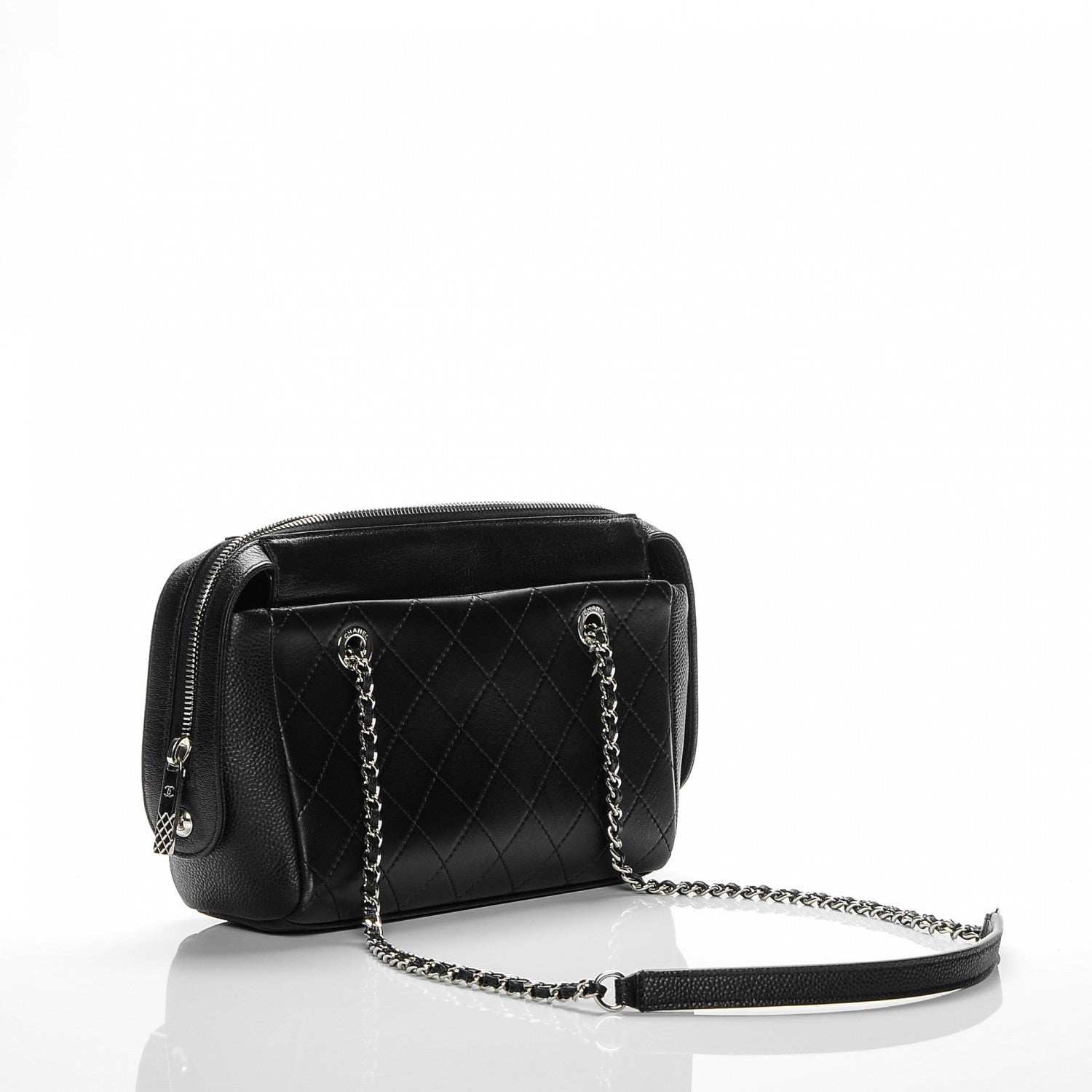 Chanel Caviar Calfskin Quilted Magnetic Shoulder Bag Black 3 of 12
