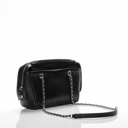 Chanel Caviar Calfskin Quilted Magnetic Shoulder Bag Black 3 of 12