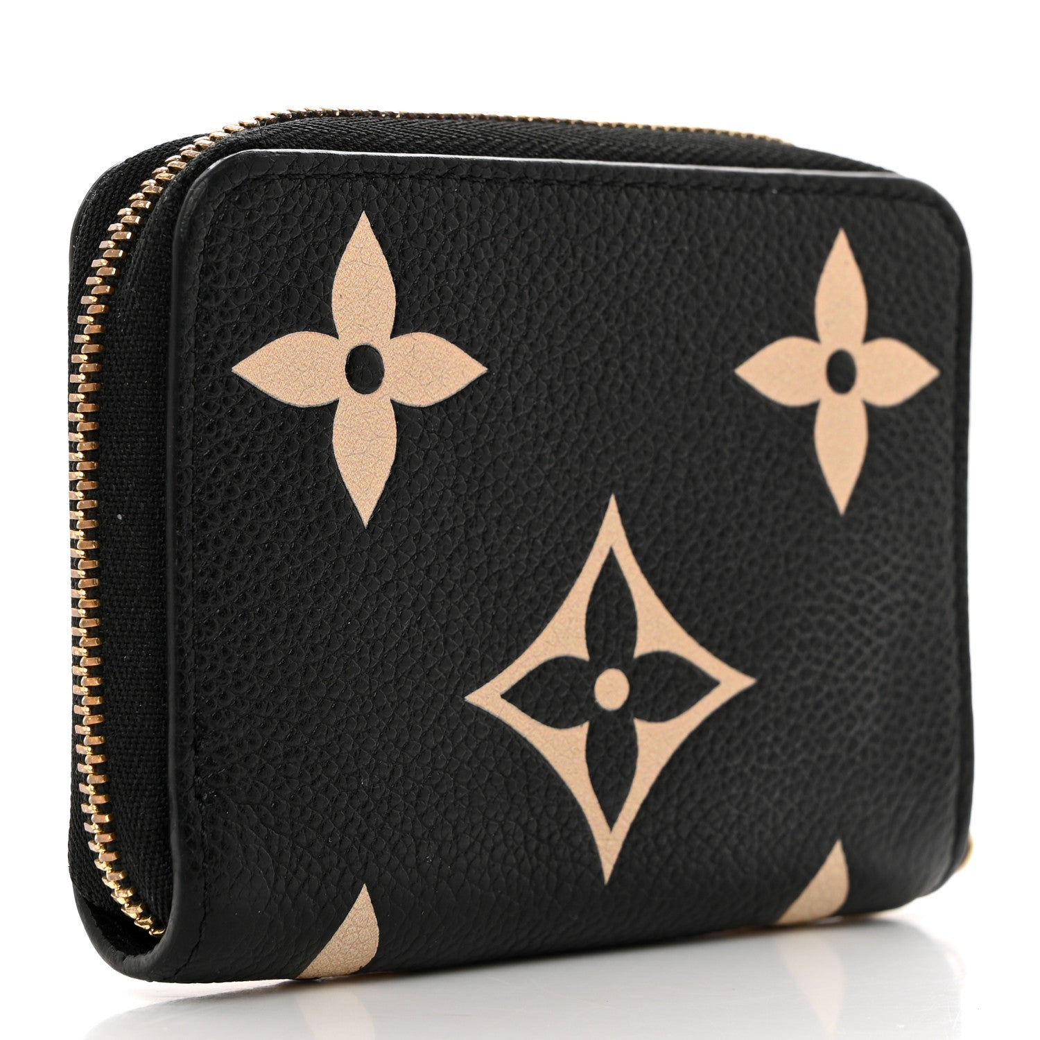 Louis Vuitton Empreinte Monogram Giant Zippy Coin Purse Black Beige 3 of 8