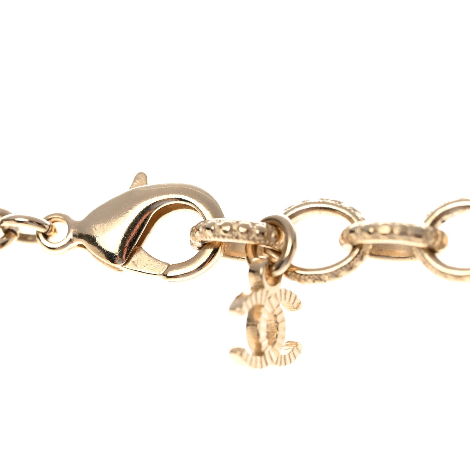 Chanel Pearl Papyrus Long Necklace Gold Pearly White Gold 6 of 7